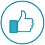 Thumbs up review icon