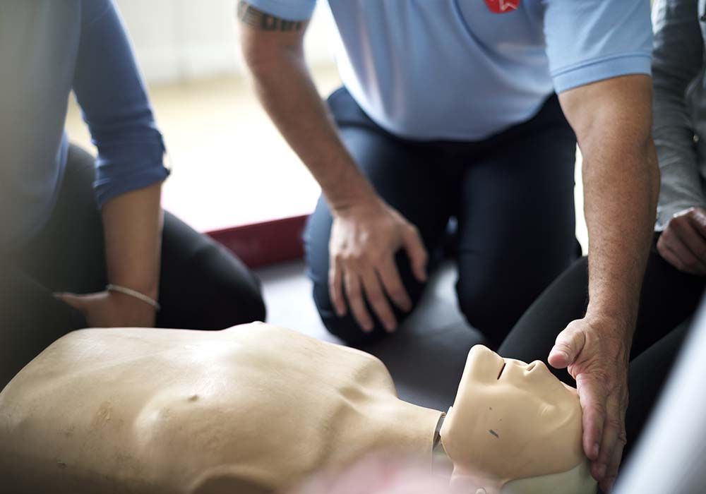 On-site group CPR training